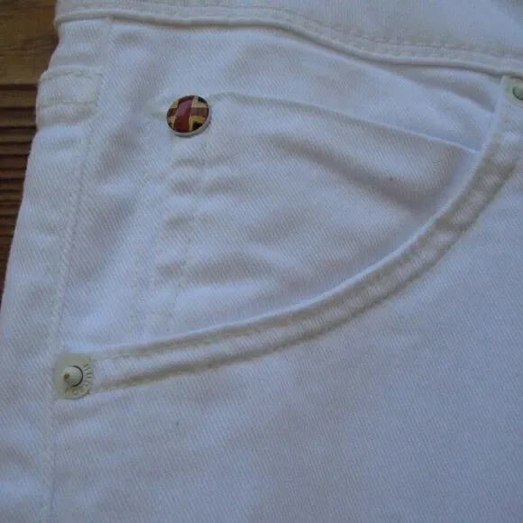 Hudson White Beth Baby Boot Cut Mid Rise Jeans 29 X 34 - Picture 7 of 13